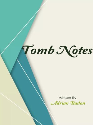 cover image of Tomb Notes